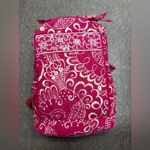 Vera Bradley Hot Pink and White Quilted Floral Backpack